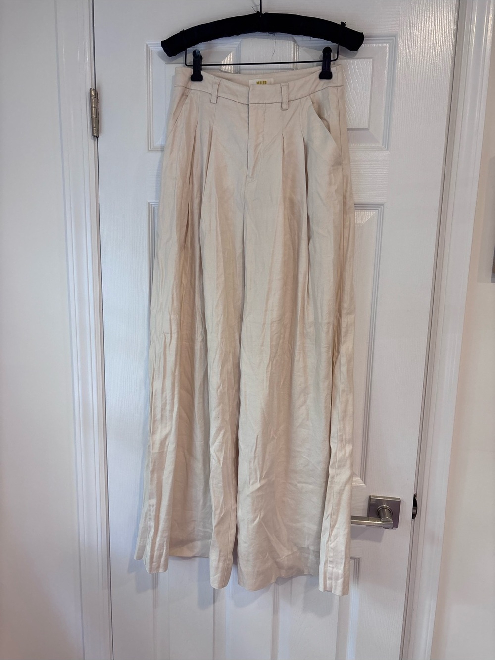 Maeve Pleated Wide-Leg Trousers: Linen Edition from Anthropologie size 0